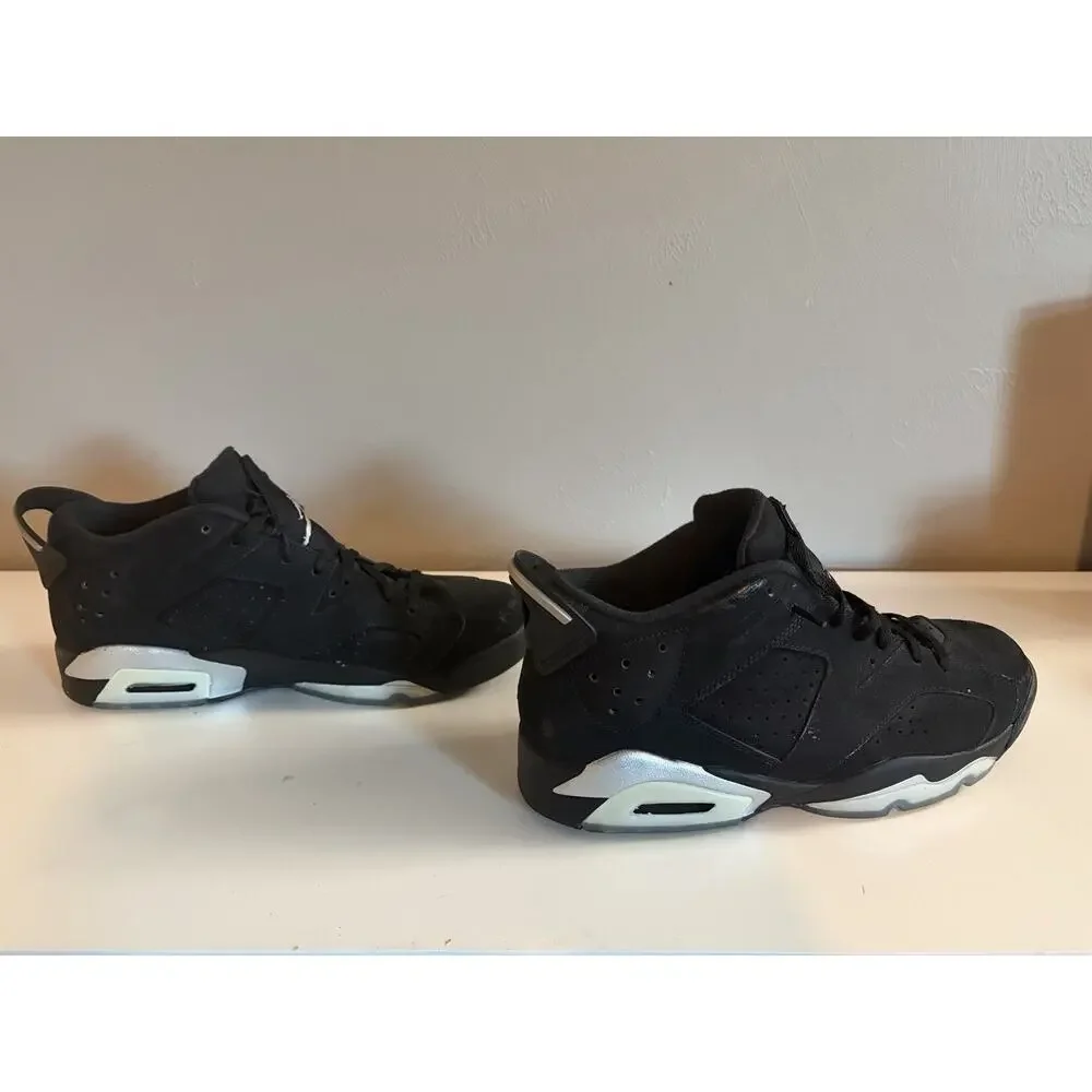 Nike Air Jordan 6 Retro Low Black/Silver No Box 304401-003 Sz 9.5 (0065)